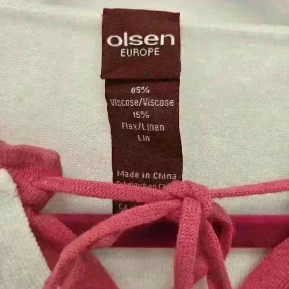Olsen Europe Ombre Pink Women's Beaded/Sequins Tops,Size Large - Picture 3 of 4
